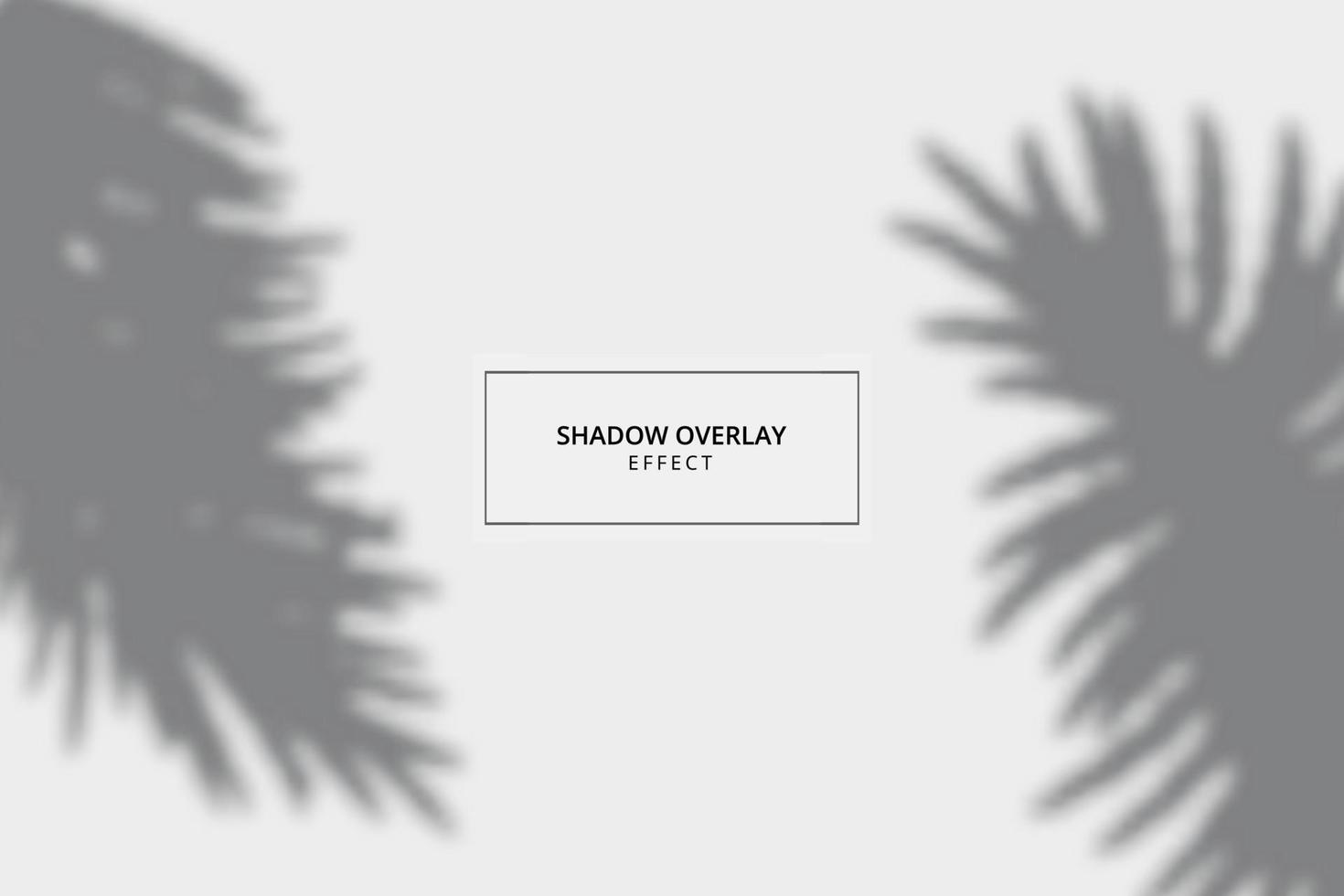 Plant shadow overlay effect on gray background vector