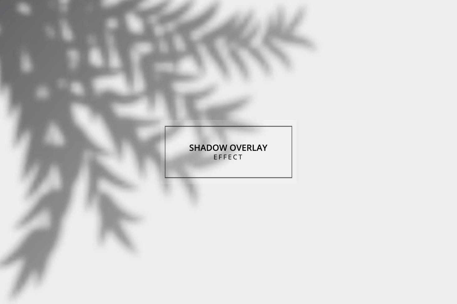 Plant shadow overlay effect on gray background vector