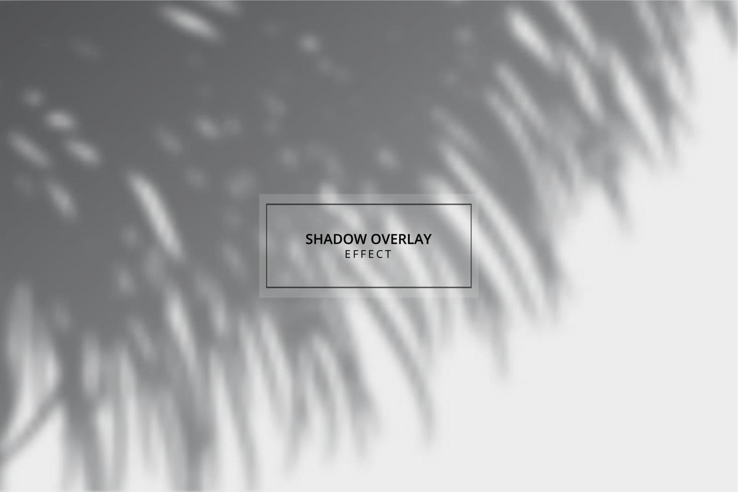 Plant shadow overlay effect on gray background vector