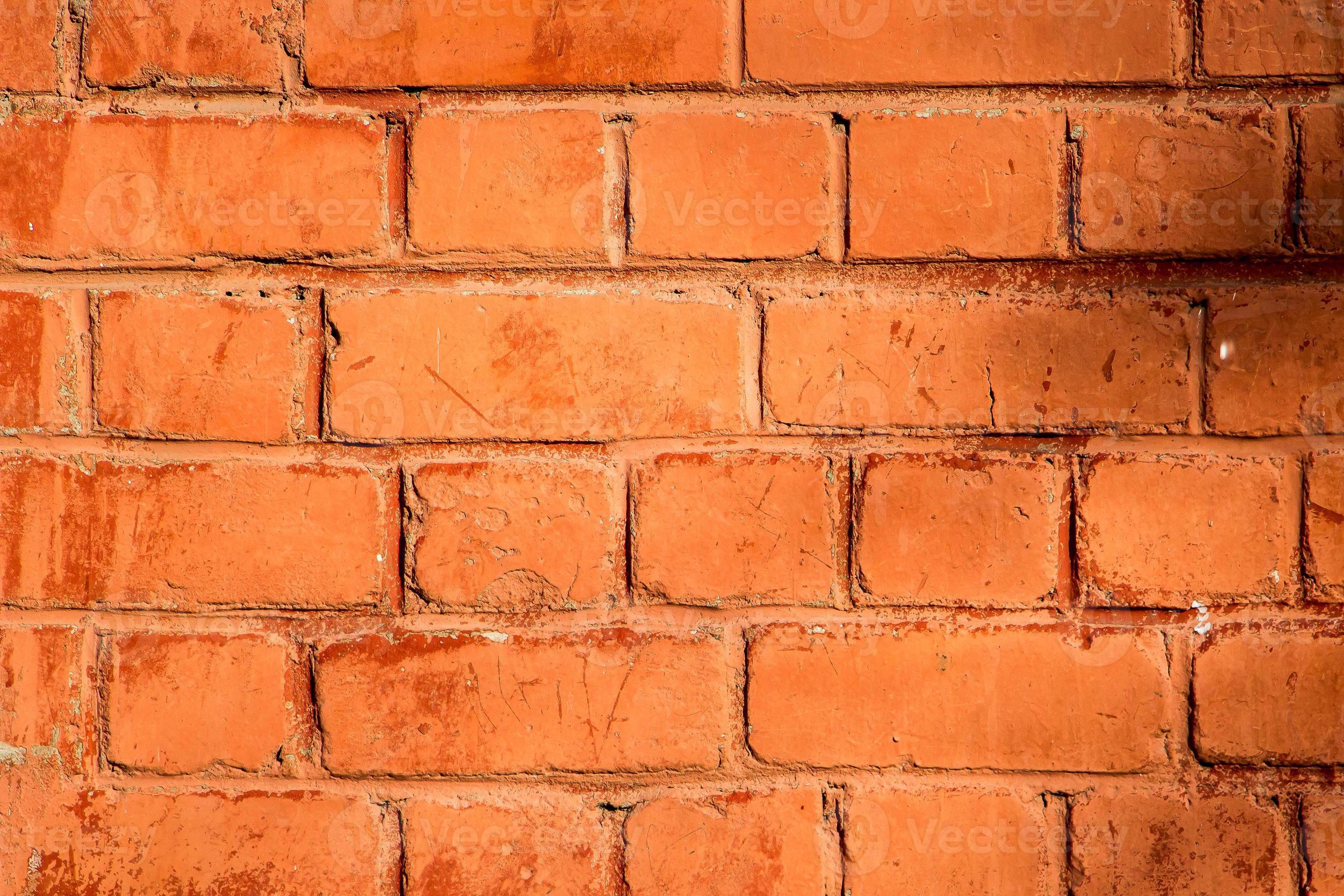 Orange brick wall texture photo