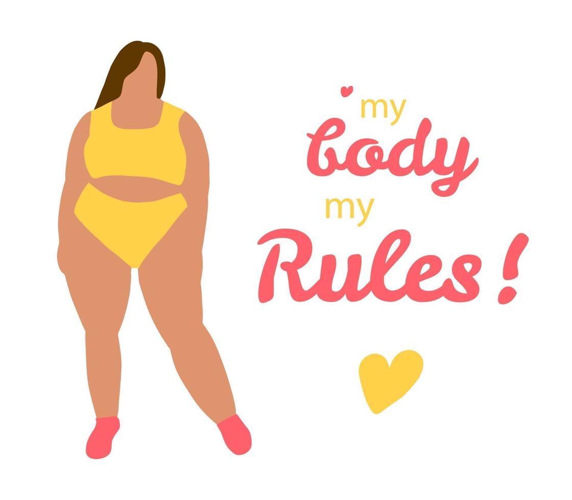 My body my rules vector illustration