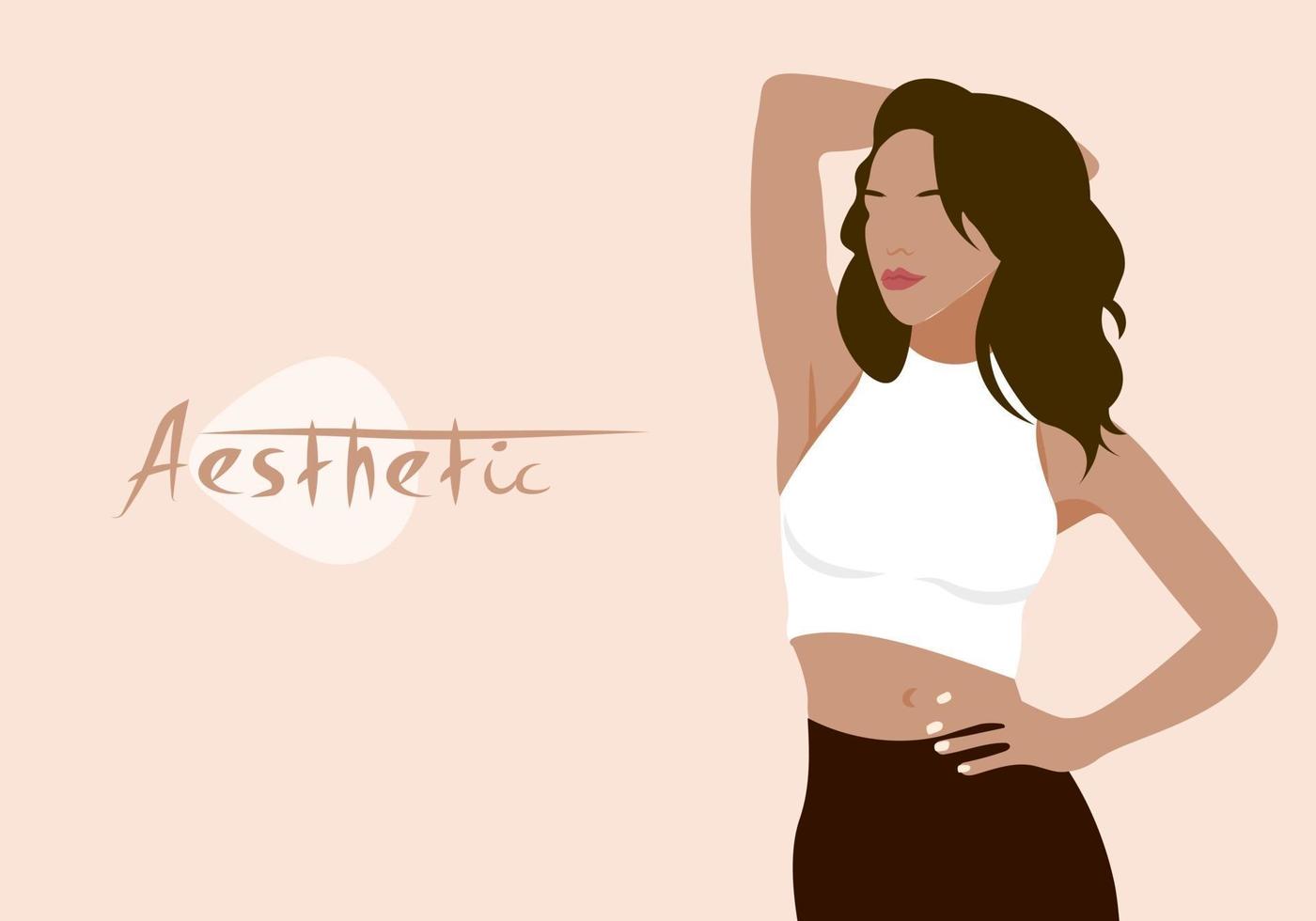 Aesthetic fashion background vector