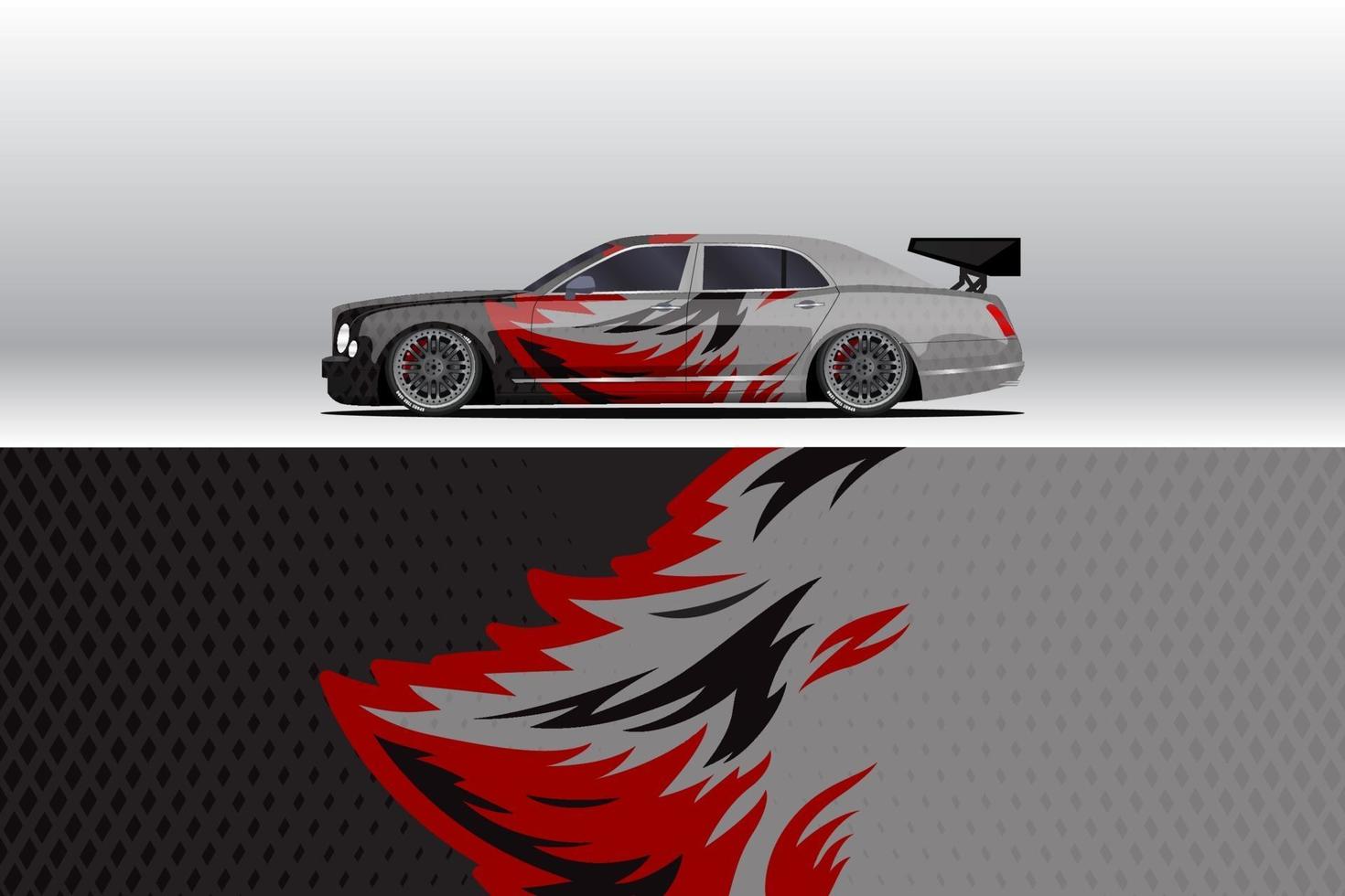 Car wrap decal designs.  for racing livery or daily car vinyl sticker vector