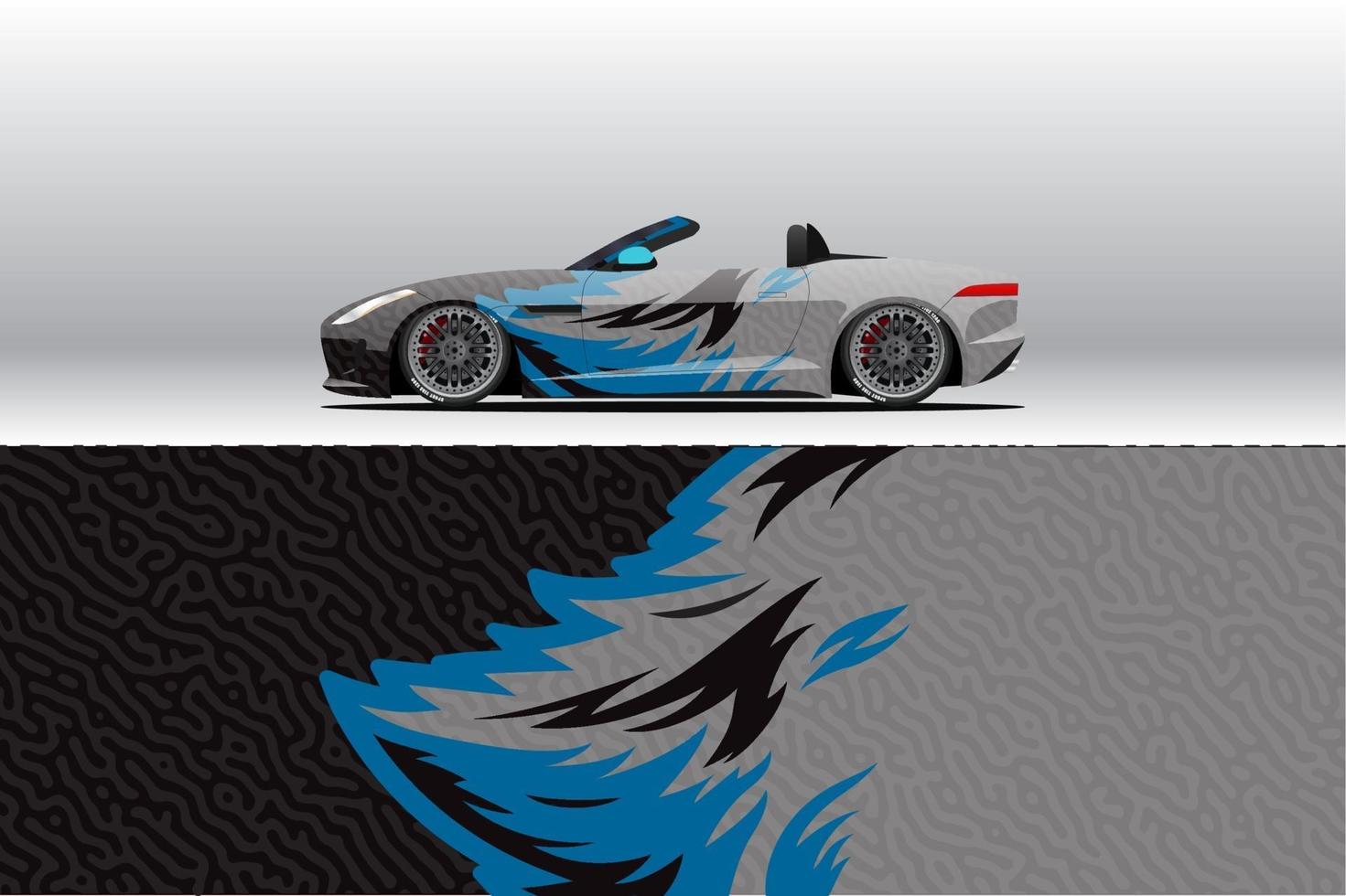 Car wrap decal designs.  for racing livery or daily car vinyl sticker vector