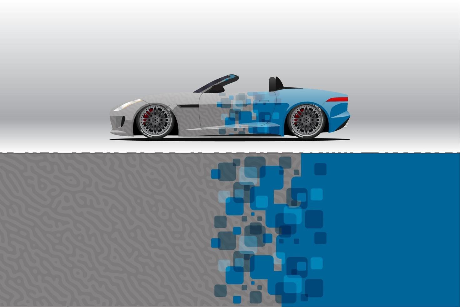 Car wrap decal designs for racing livery or daily car vinyl sticker vector
