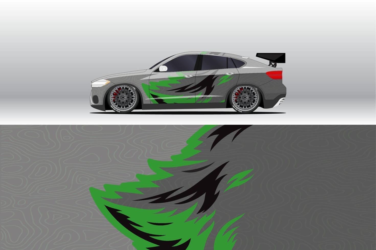 Car wrap decal designs.  for racing livery or daily car vinyl sticker vector