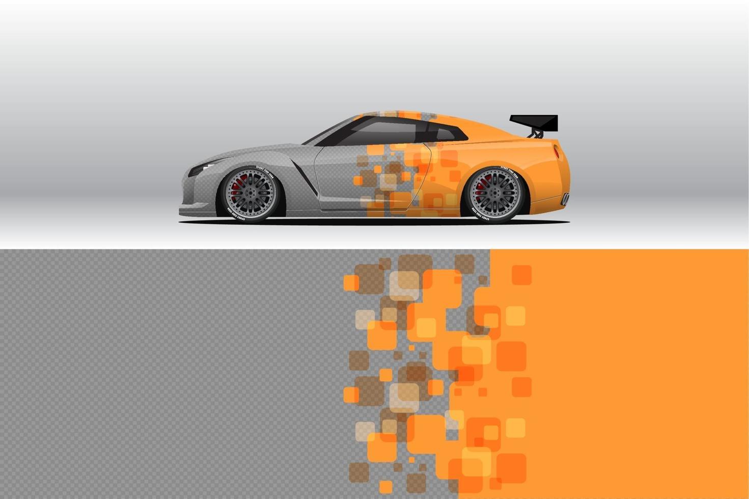 Car wrap decal designs for racing livery or daily car vinyl sticker vector