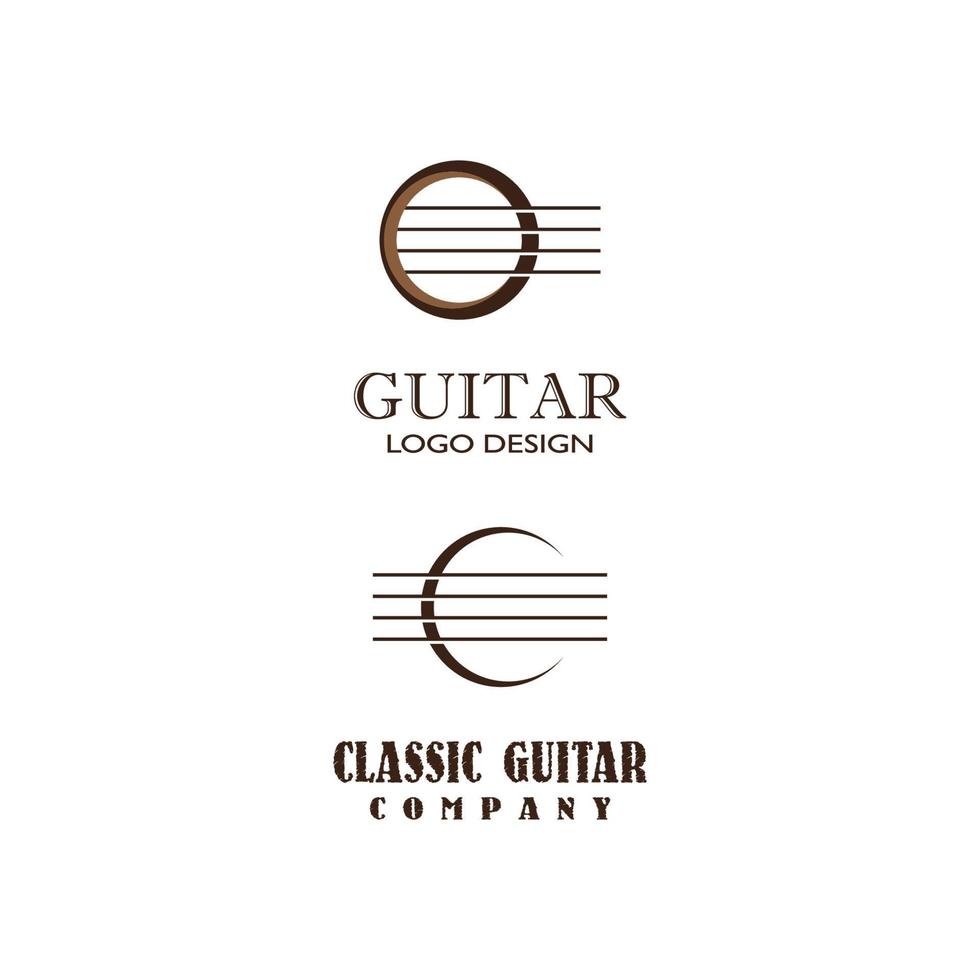 Cross Guitar Music Band Emblem Stamp Vintage Retro logo design vector