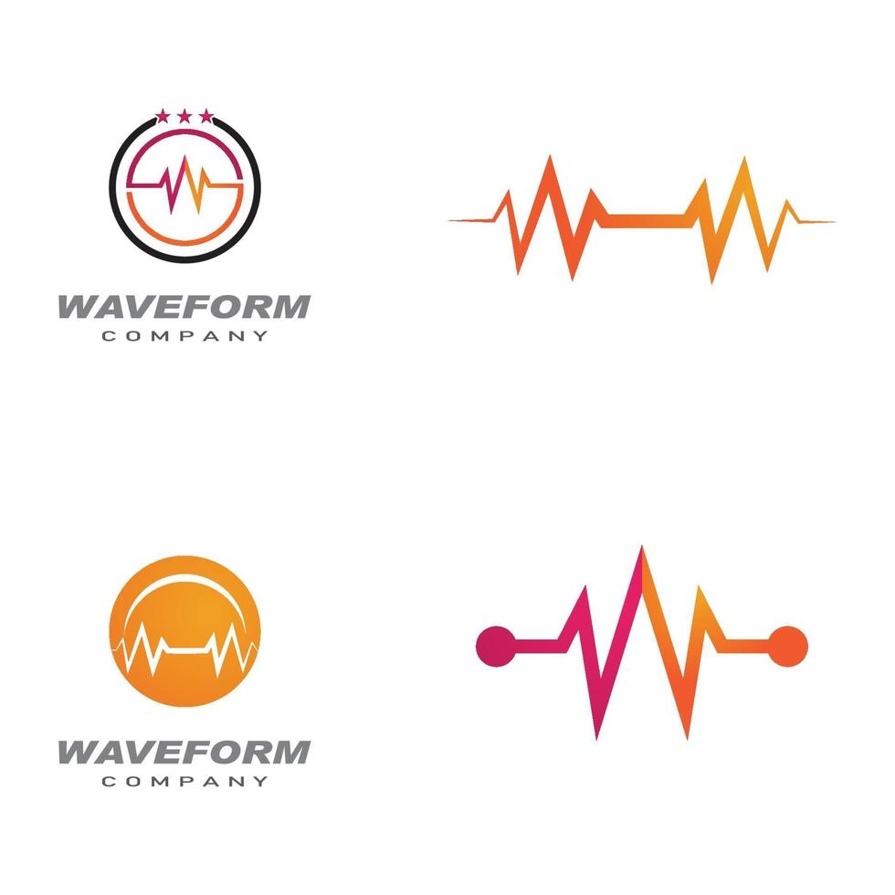 Sound waves vector illustration design template