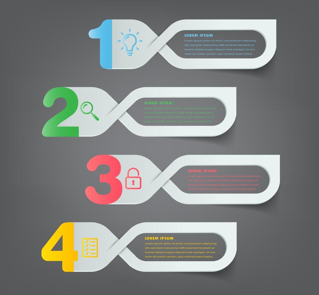 modern text box template, infographics banner vector