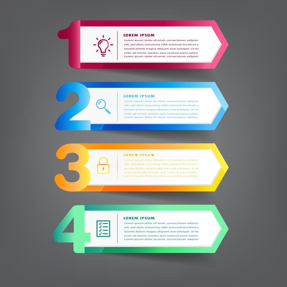modern text box template, infographics banner vector