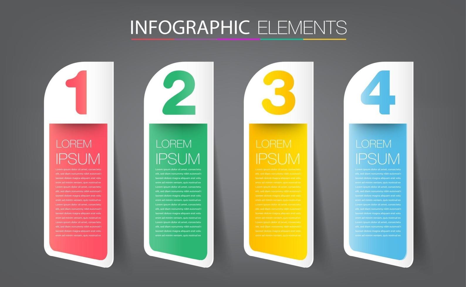 modern text box template, infographics banner vector