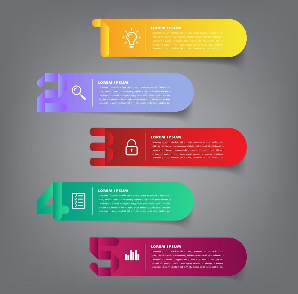 modern text box template, infographics banner vector
