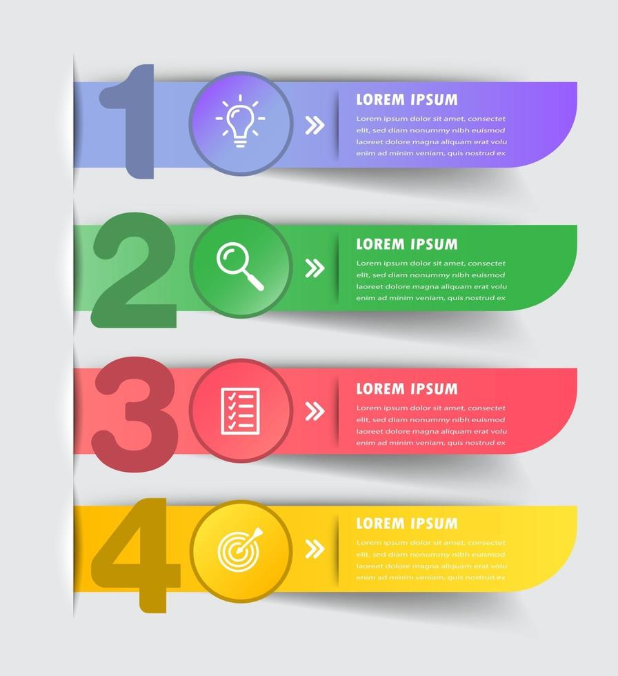 modern text box template, infographics banner vector