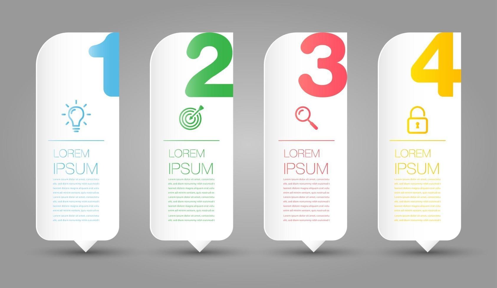 modern text box template, infographics banner vector