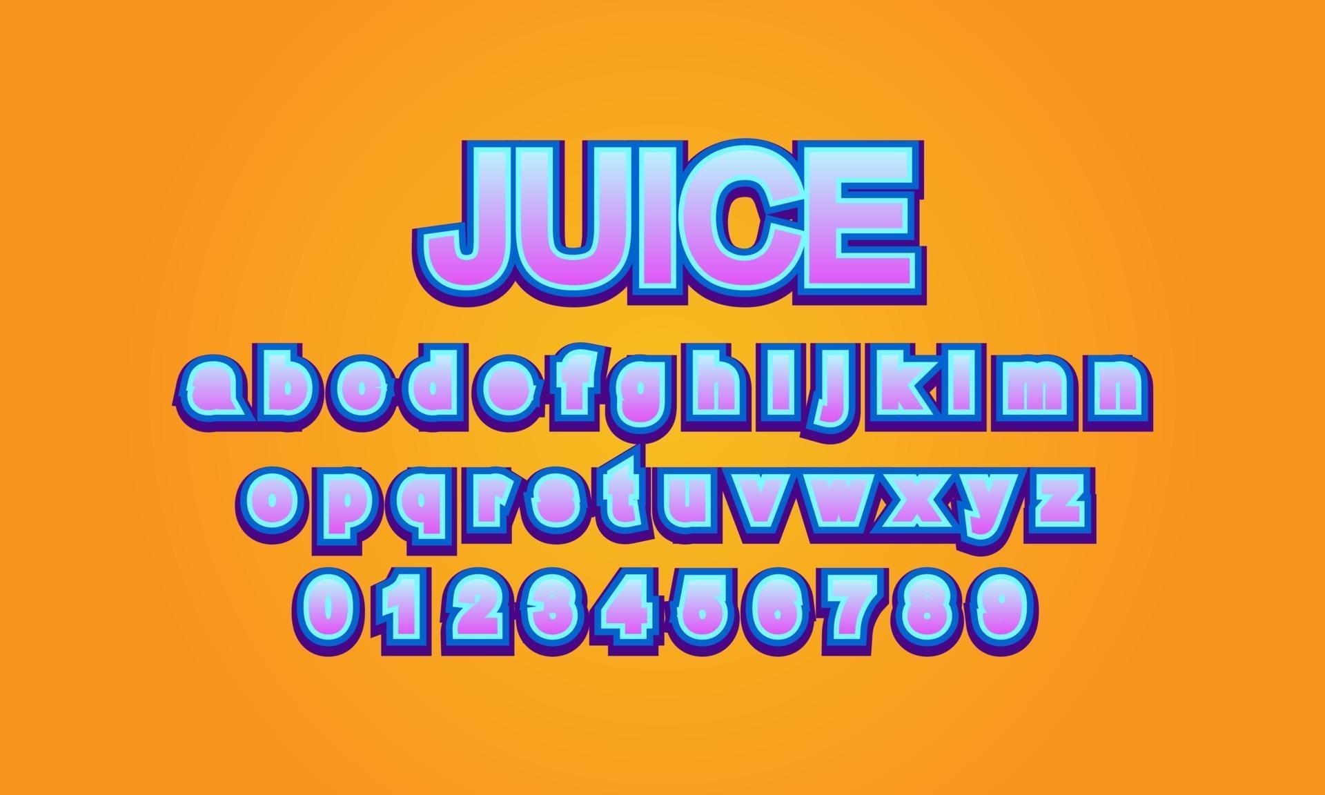 juice font alphabet 3050822 Vector Art at Vecteezy
