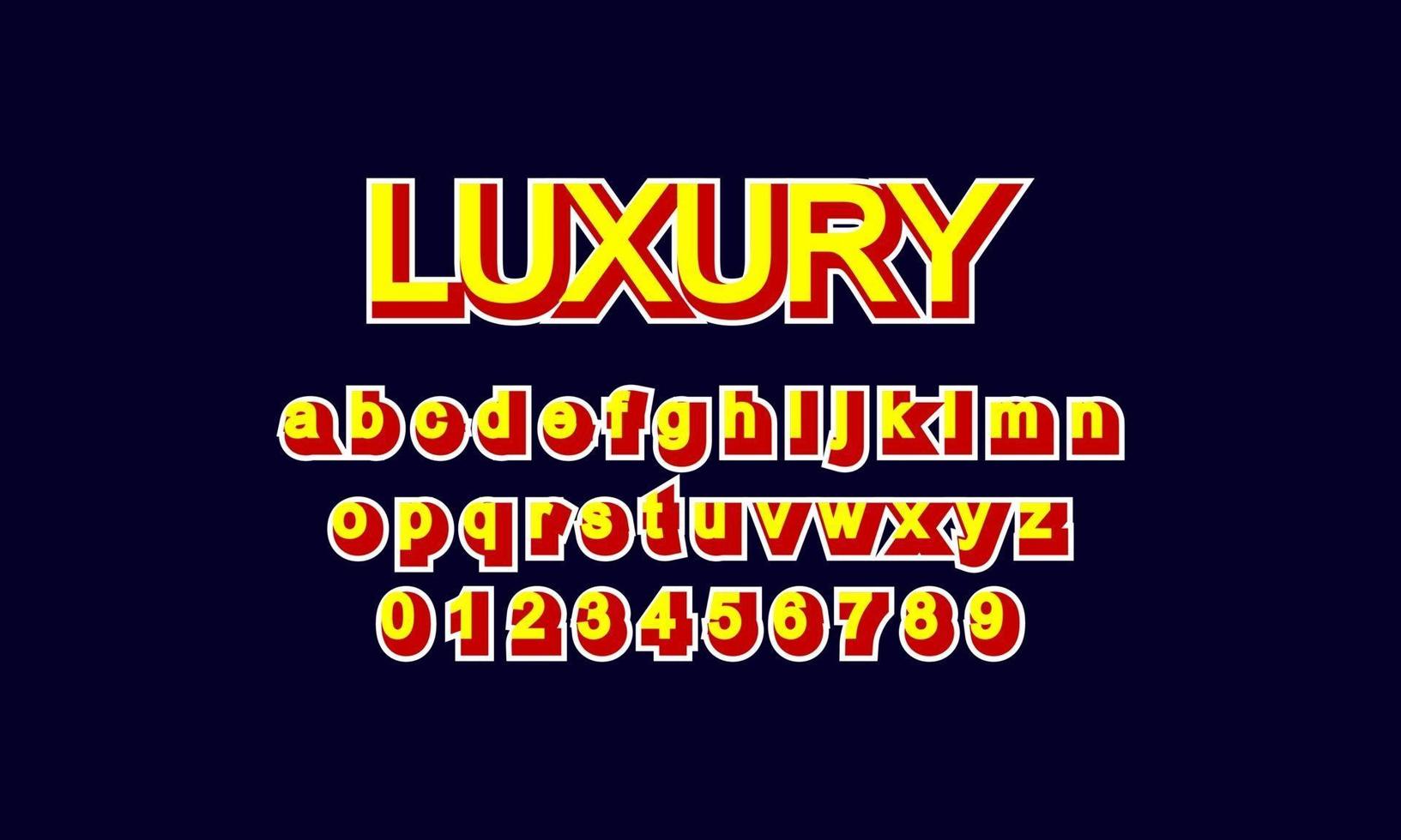 luxury font alphabet vector