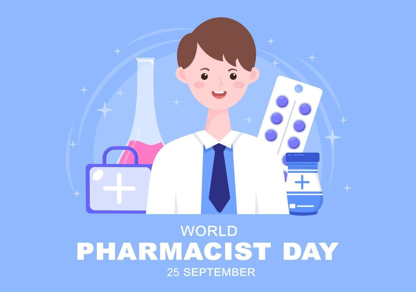 Ilustración de vector de día mundial del farmacéutico