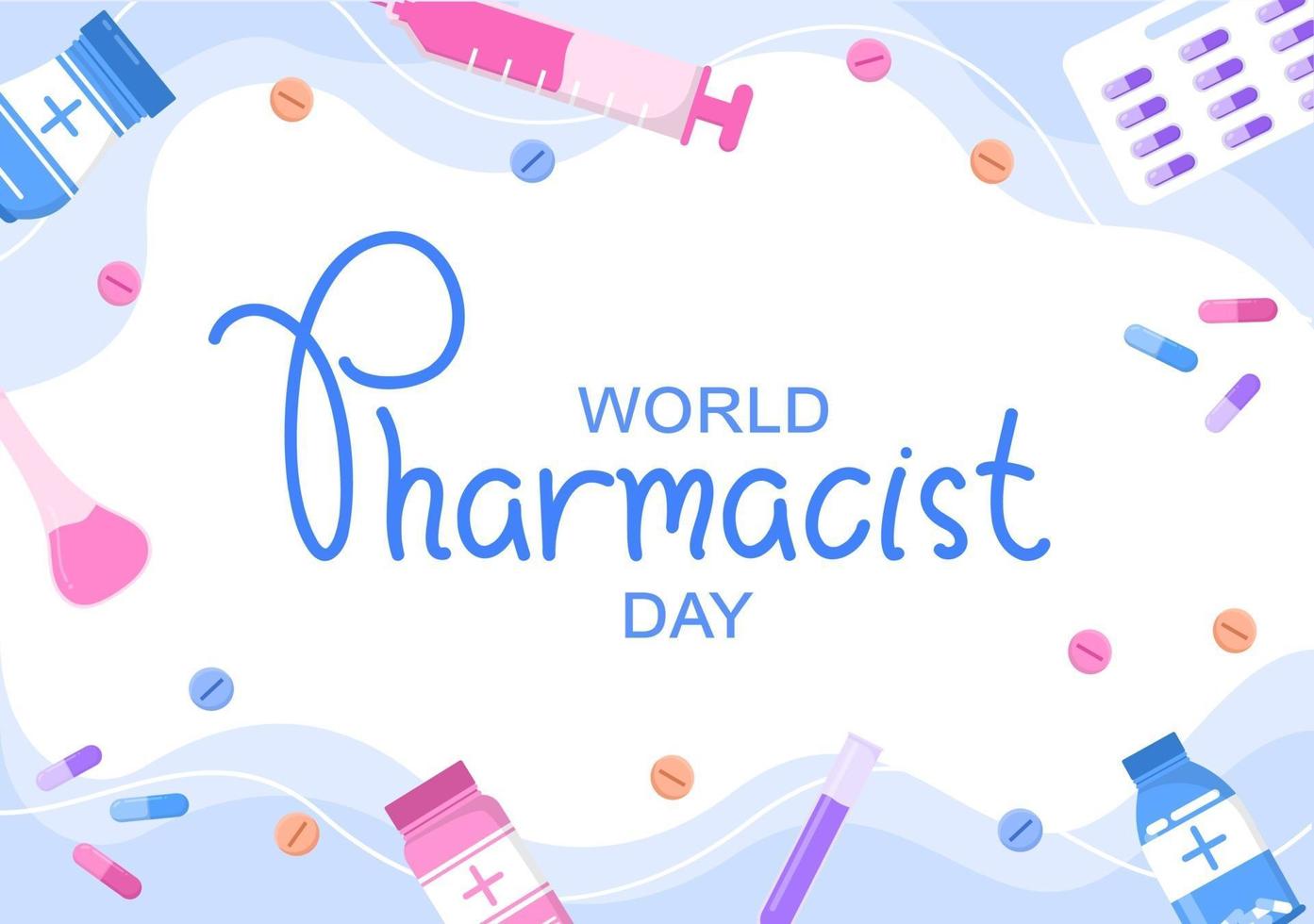 Ilustración de vector de día mundial del farmacéutico