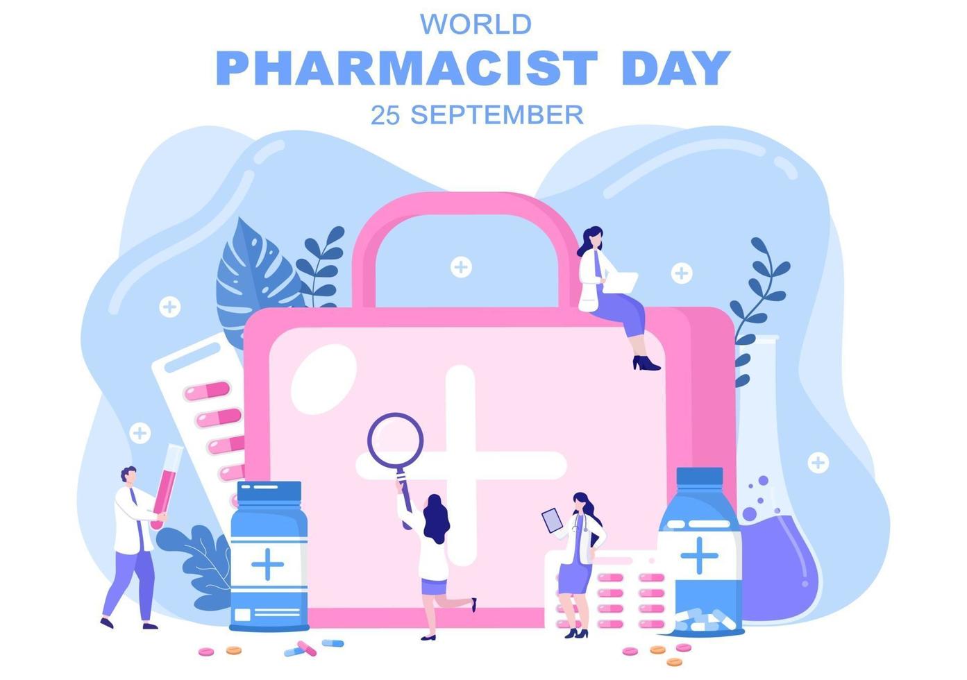 Ilustración de vector de día mundial del farmacéutico