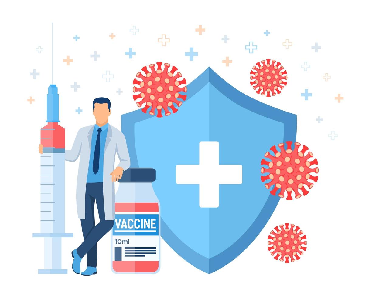 Vaccination concept. Immunization campaign. vector