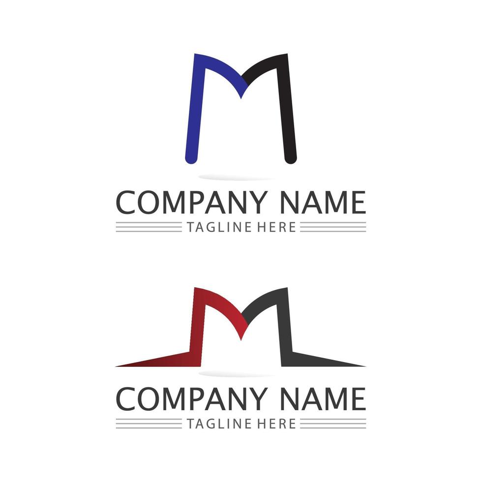 M Letter Logo Template vector