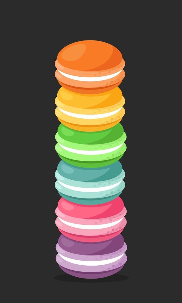 Macaroons. Delicious cakes macaroons. vector