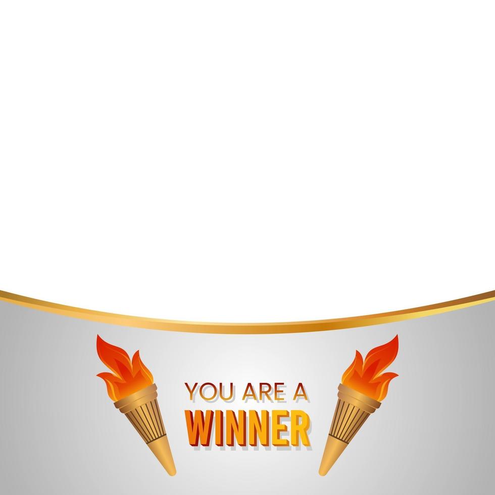 you are the winner, vector frame