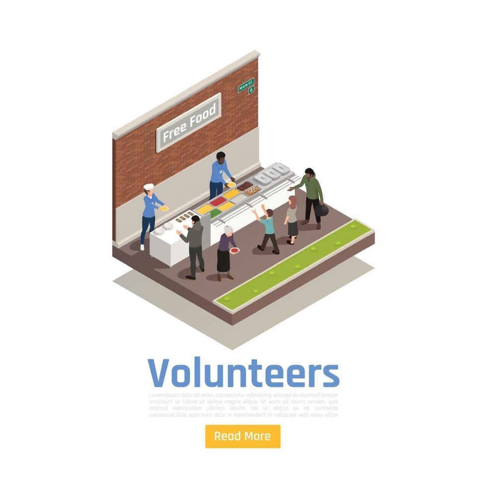 Volunteers Counter Circle Background Vector Illustration