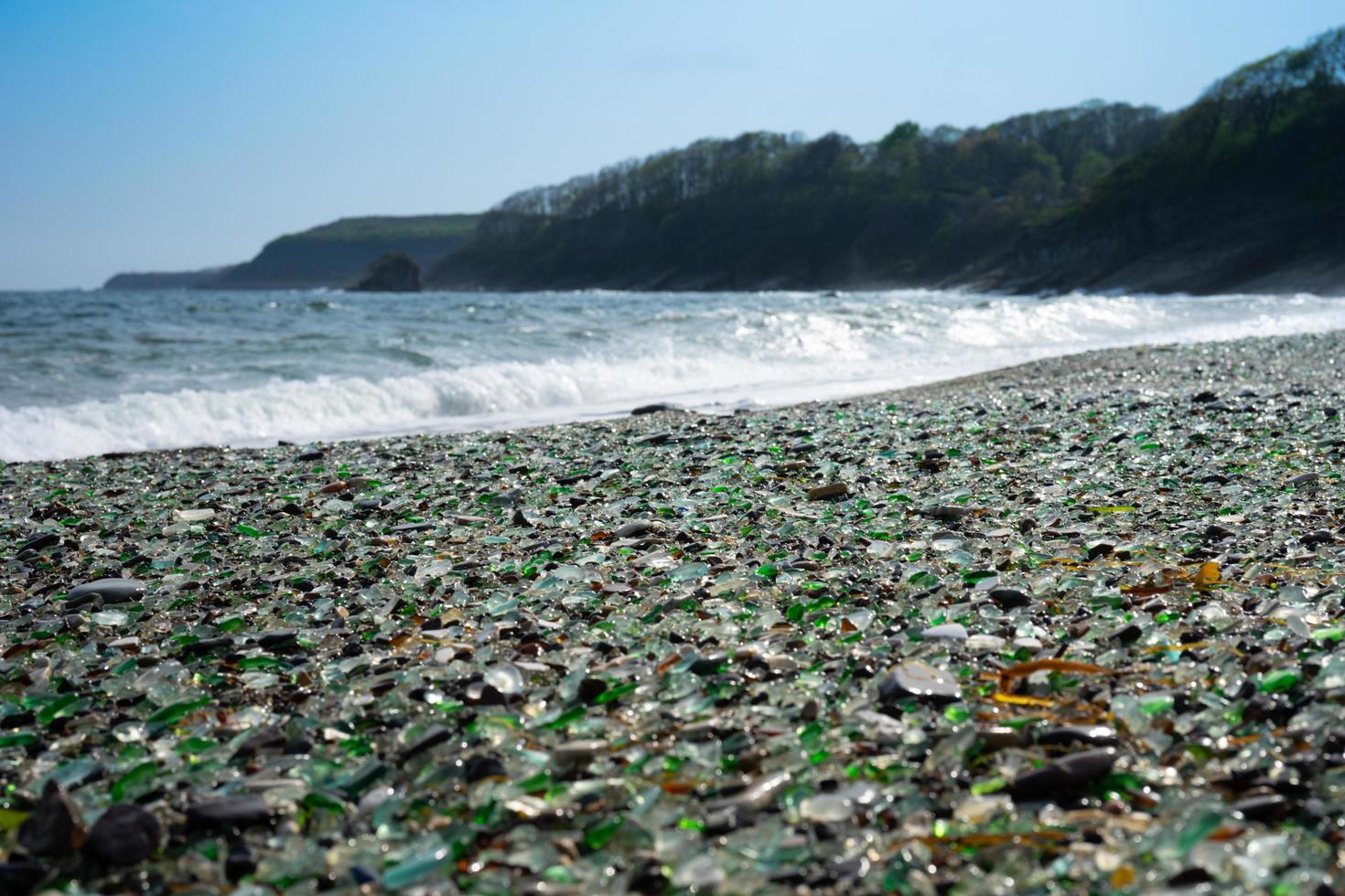 Glass beach in Vladivostok. photo