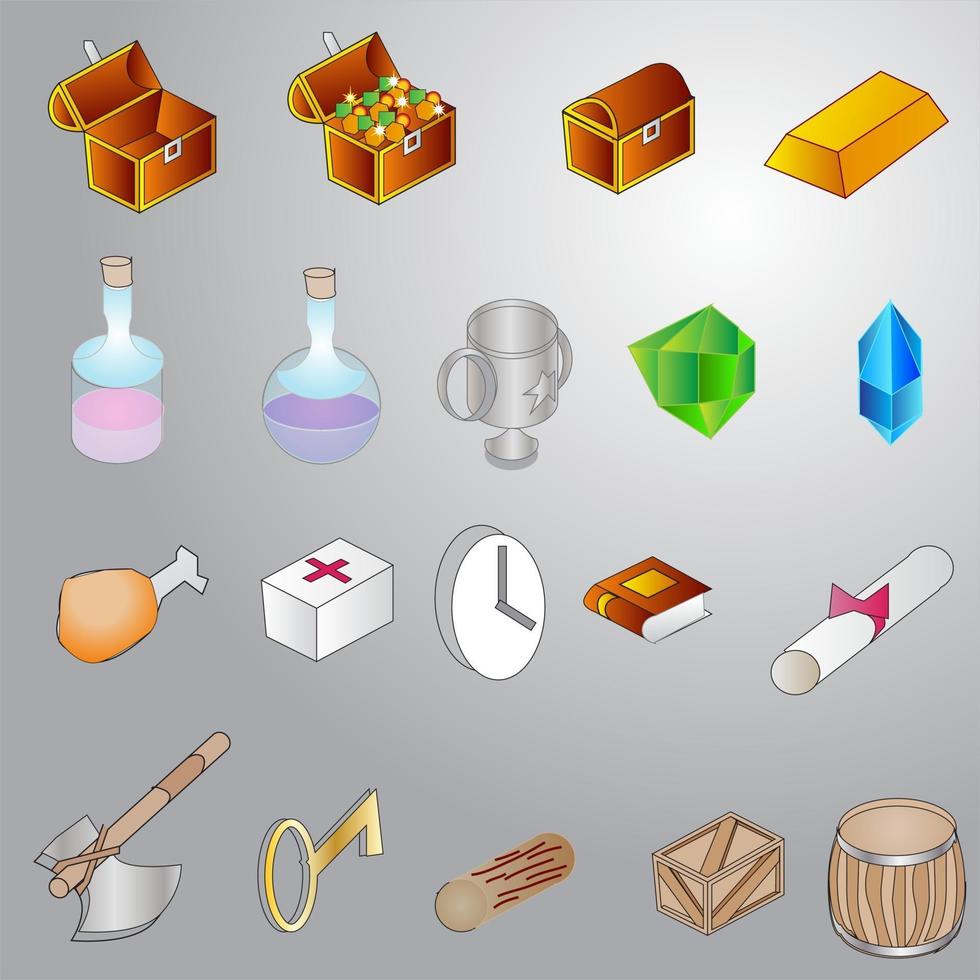 Icon Game Assets vector