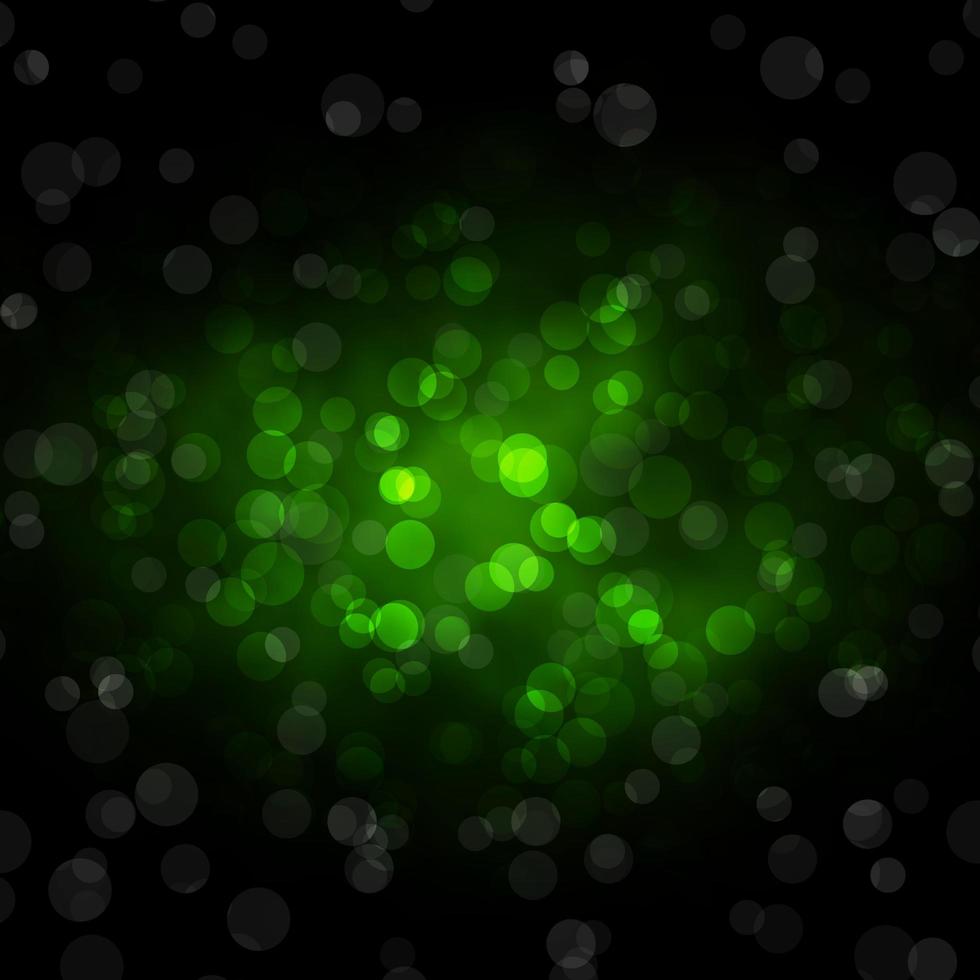 Dark Green vector layout with circle shapes.