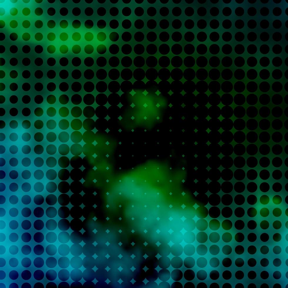 Light Green vector background with bubbles.