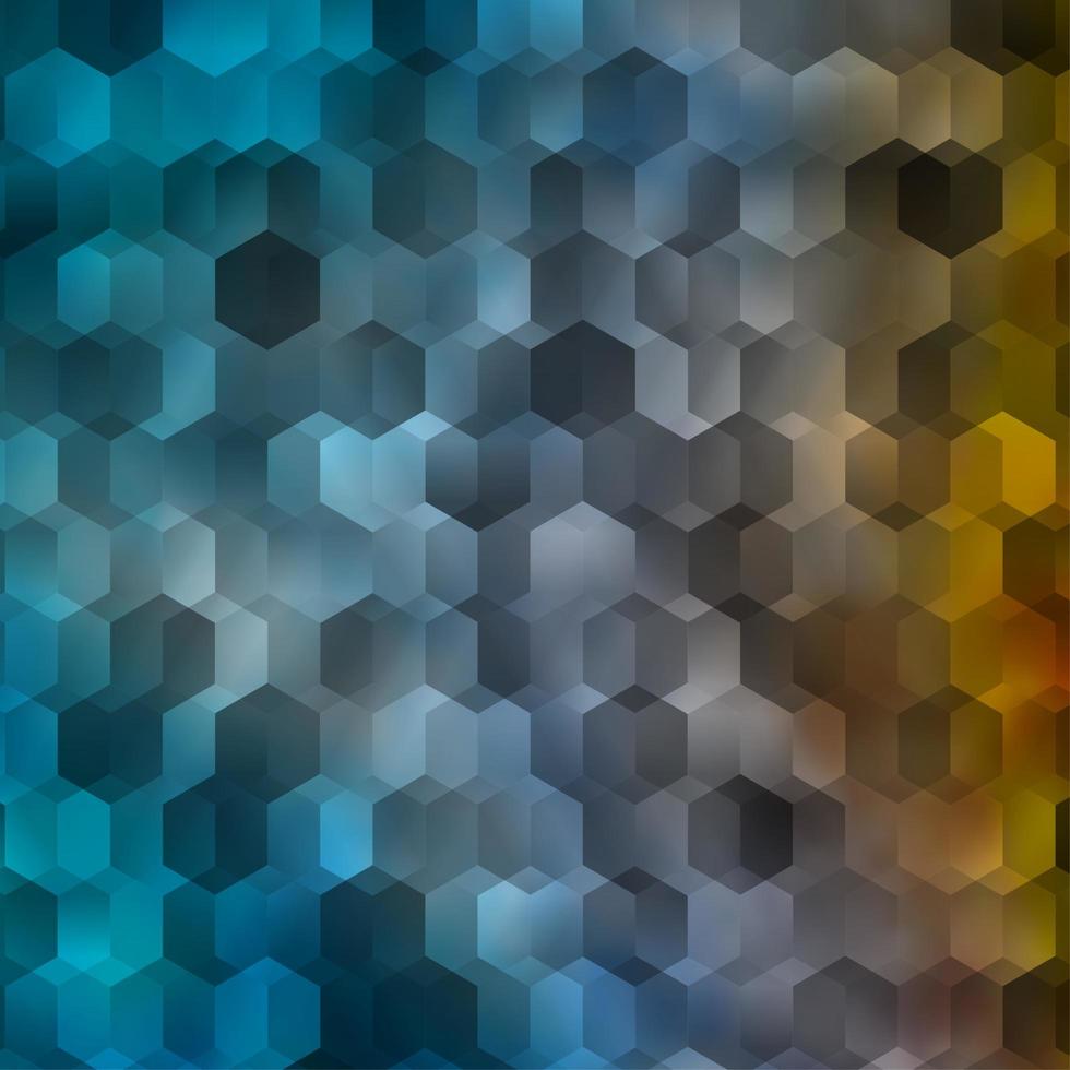 Light Blue, Yellow vector backdrop with hexagons.