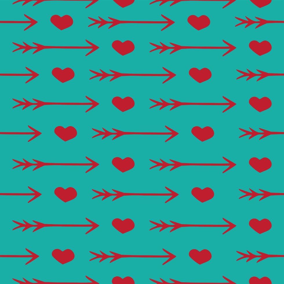 Love seamless pattern romantic hearts and arrows 3052508 Vector Art at