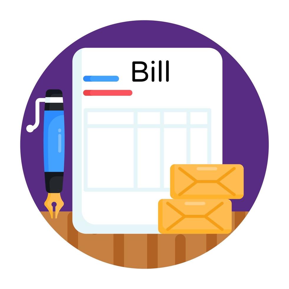 Bill and Document vector