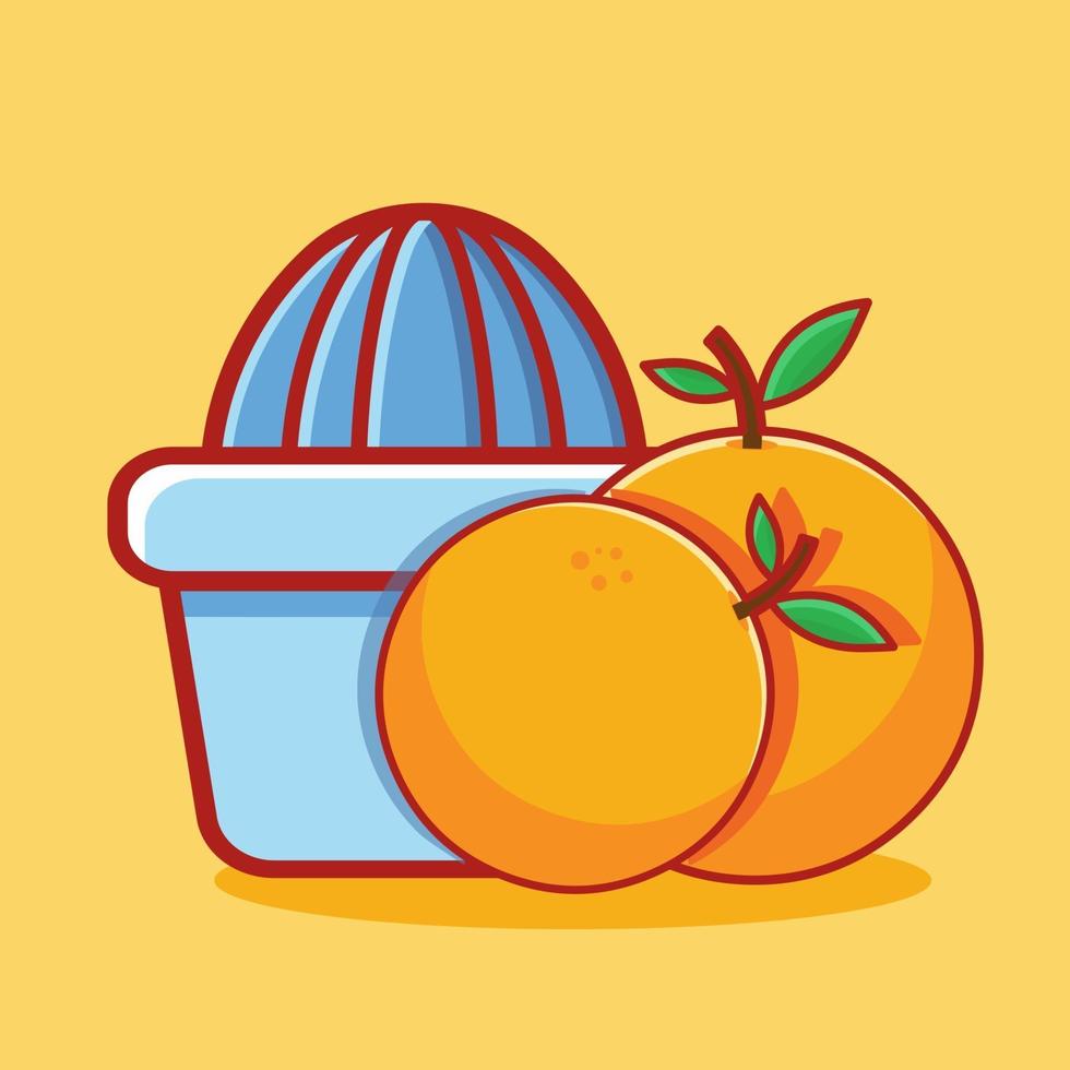 Manual juicer isolated cartoon illustration in flat style vector