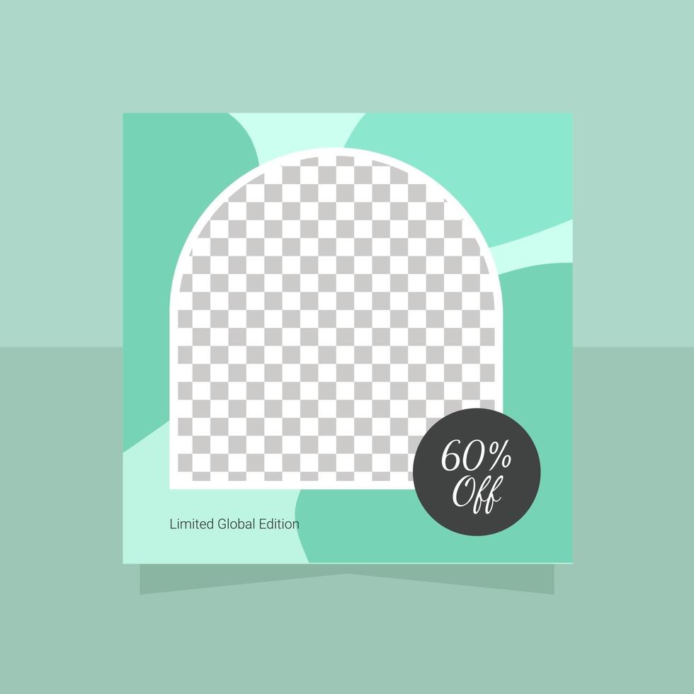 Template Design Green Limited Edition 60 Off Social Media Post vector