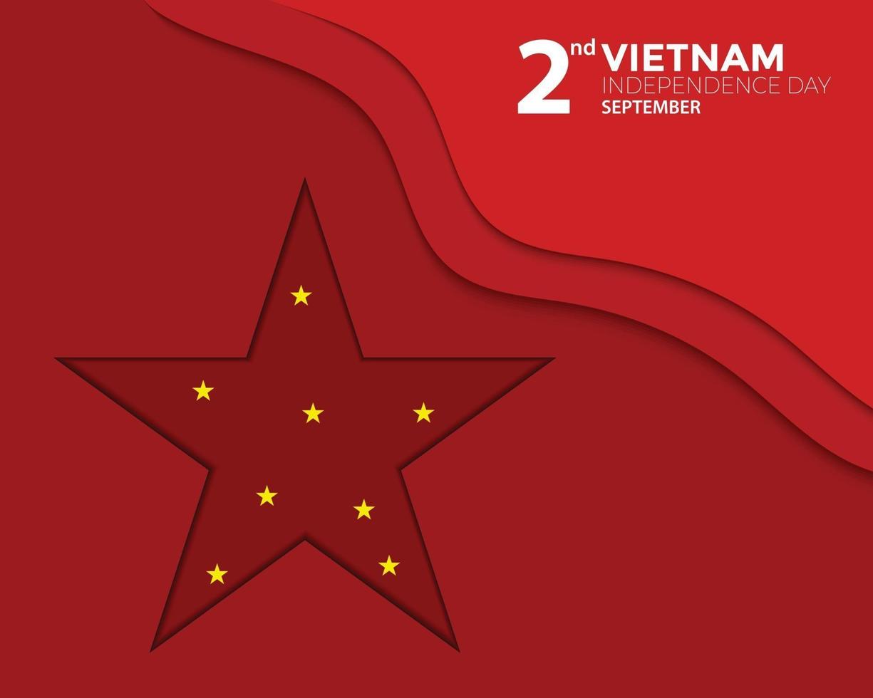 Vietnam Independence Day Wave Paper vector