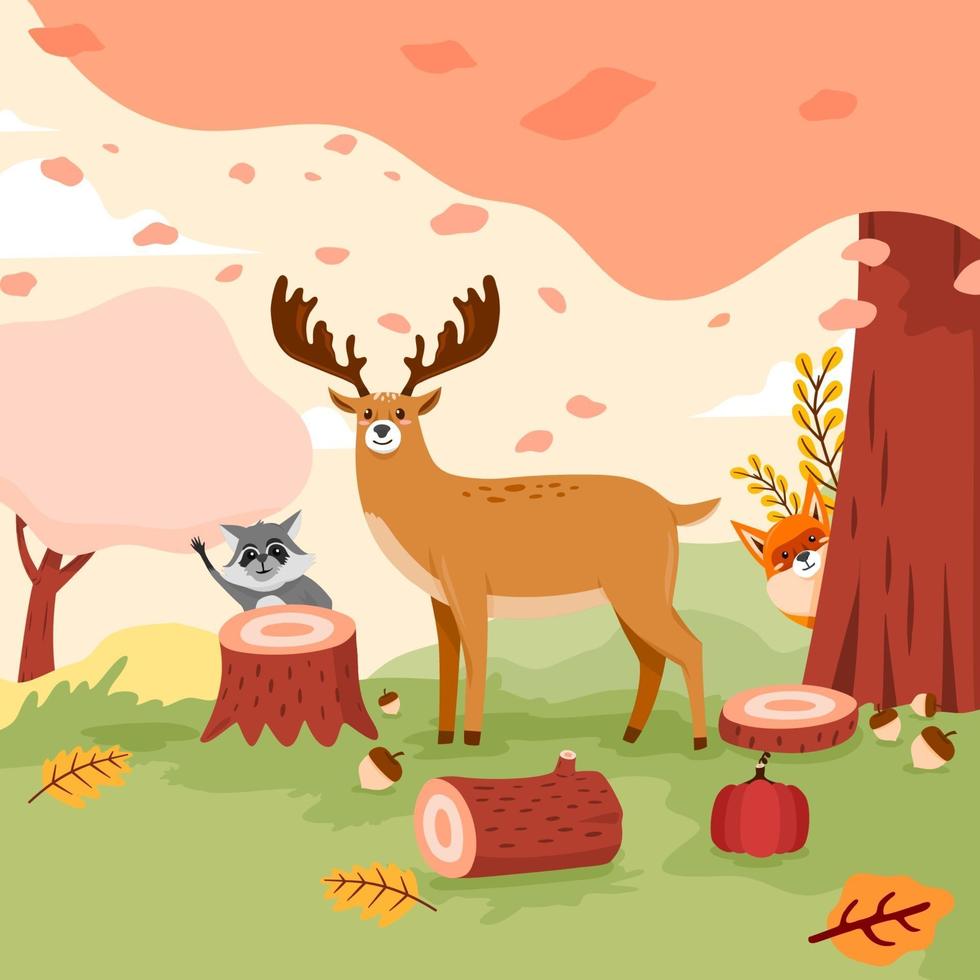 Nature Flora and Fauna Background vector