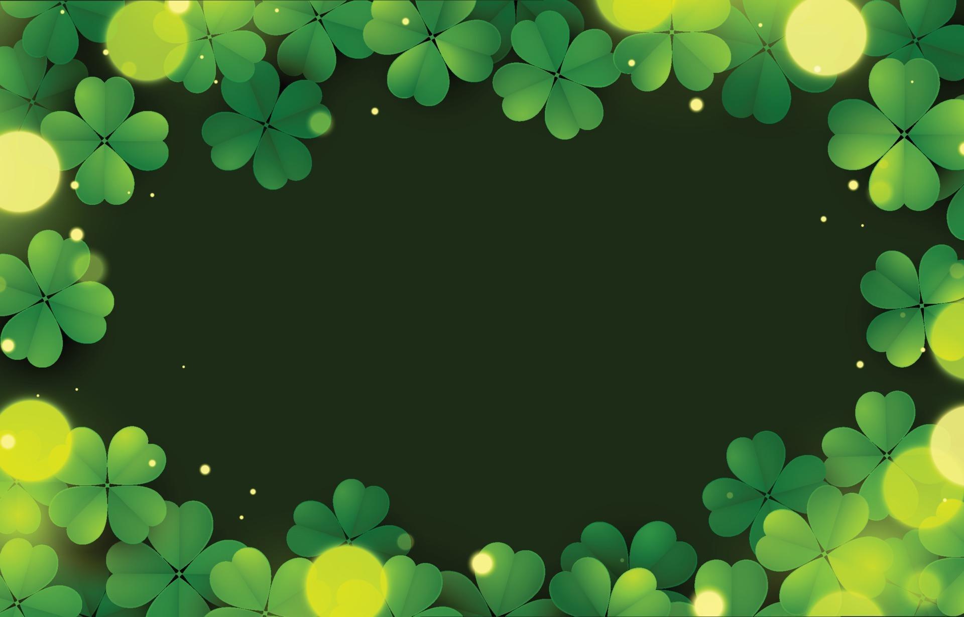 Clover Frame with Bokeh Effect Background 3052801 Vector Art at Vecteezy