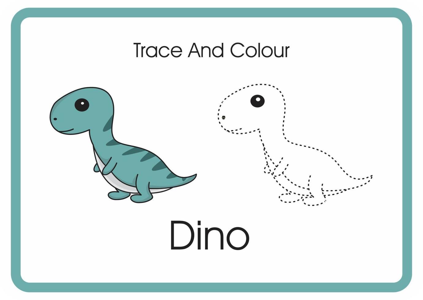 count trace and colour dino vector