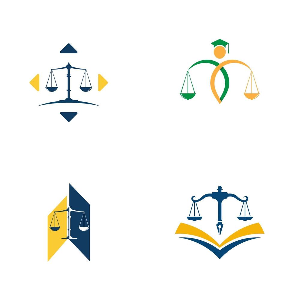 justice law firm icon Template vector