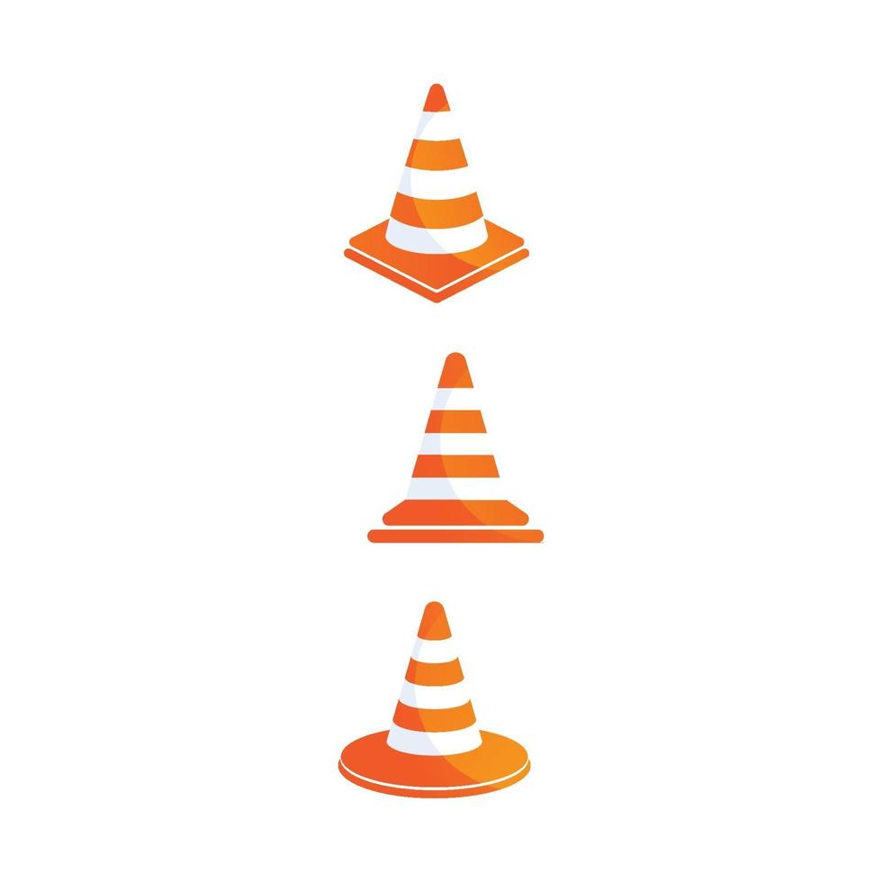 Icono de cono de construcción, diseño de ilustraciones vectoriales vector