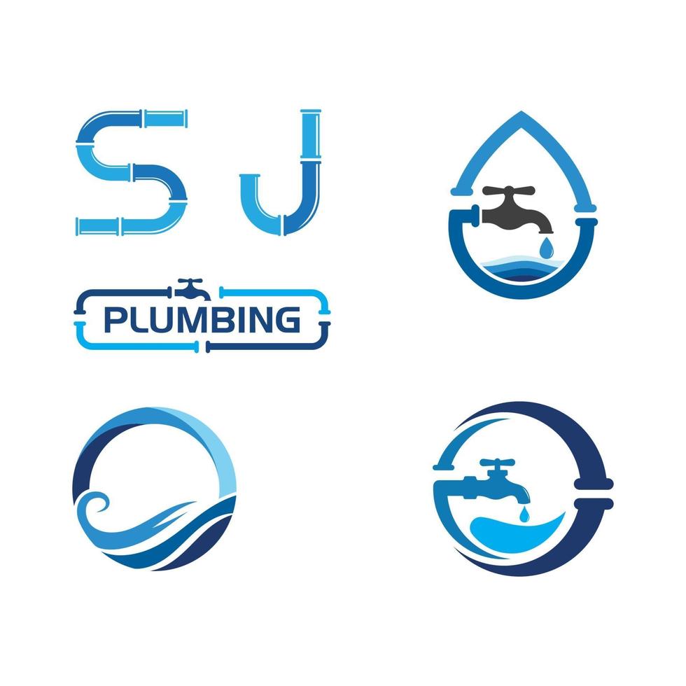 plumbing logo Vector icon design illustration