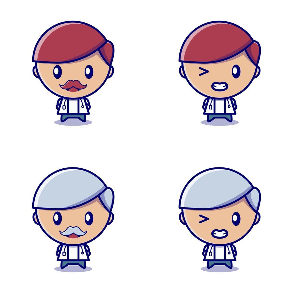 Cute young doctor character illustration vector