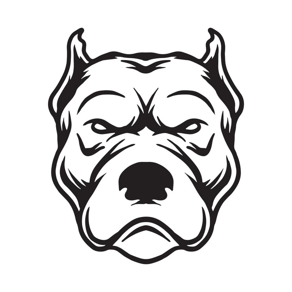 Dog face drawing vector