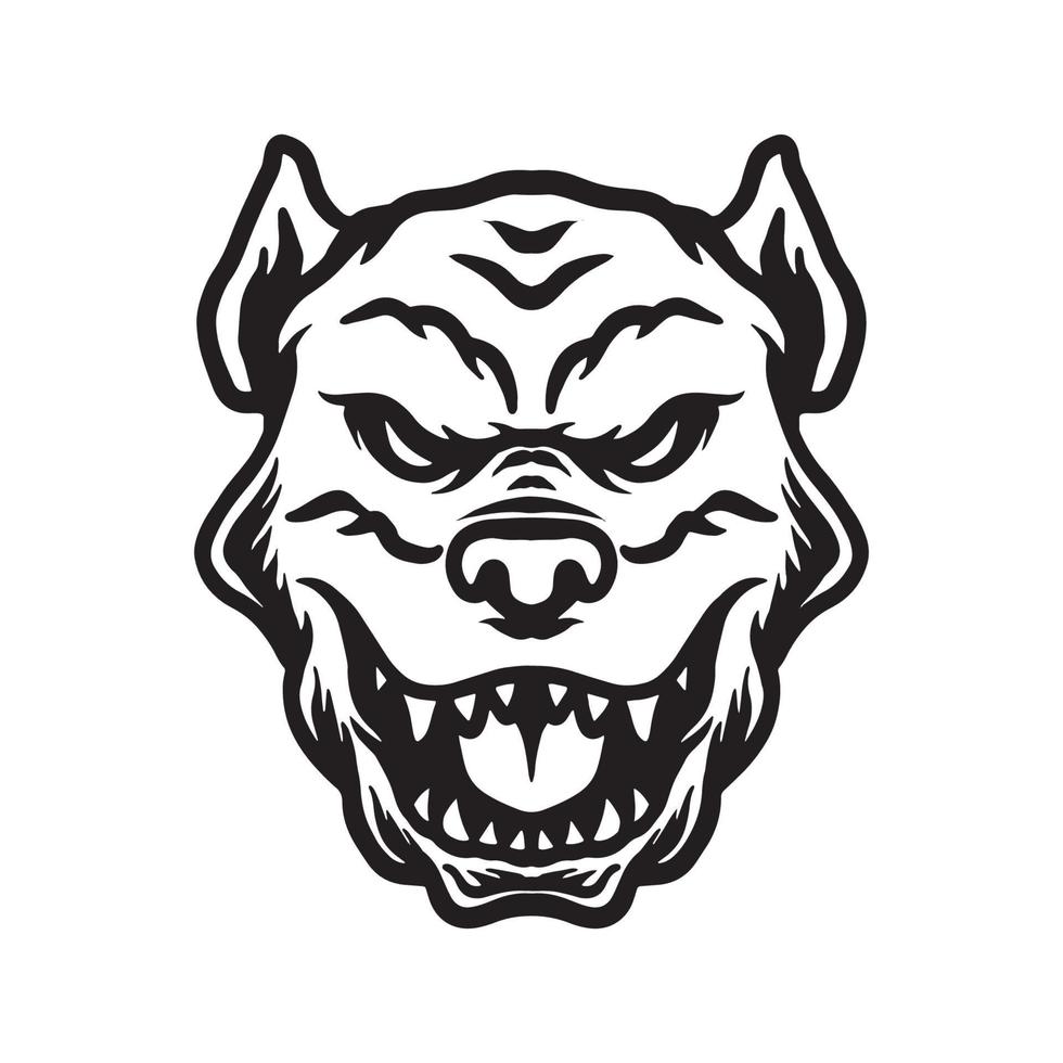 Dog face drawing vector
