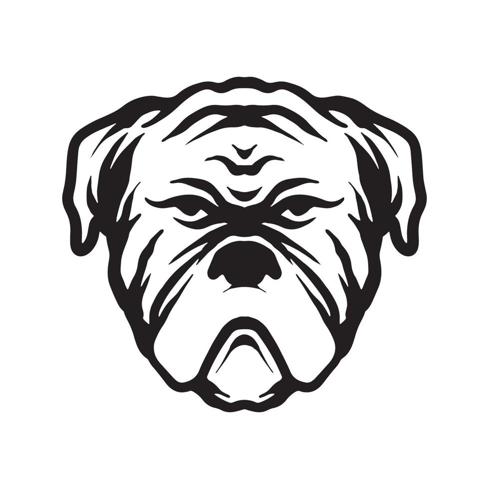 Dog face drawing vector
