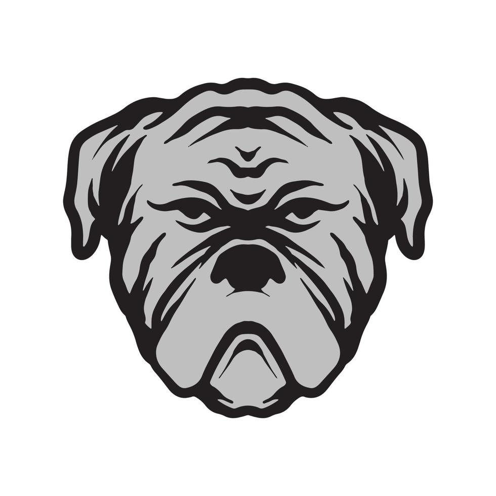 Dog face drawing vector